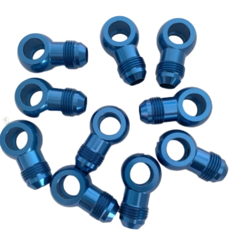 Espaçadores CNC de alumínio anodizado azul personalizados