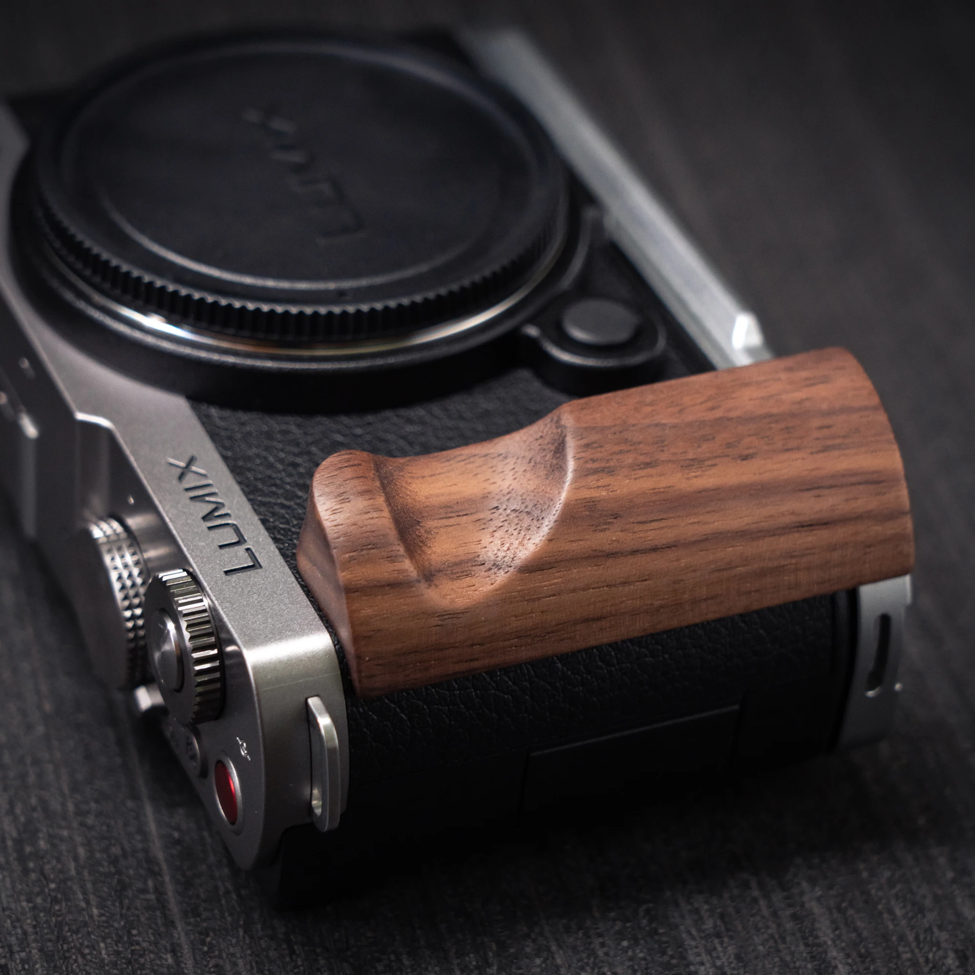 Holz-Handgriff L-Halterung für Panasonic Lumix S9 Kamera mit Schnellwechsel-L-Platten-Halterung Ultraleicht mit Legierungsbasis – Detail 18