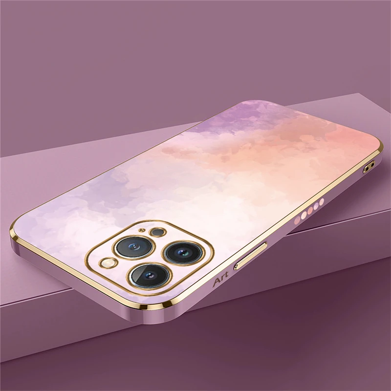 Artistic Patterns Case For iPhone 15 13 14 Pro Max 12 11 Pro XS Max XR X 8 7 14 Plus SE 2022 2020 Silicone Soft Phone Cover