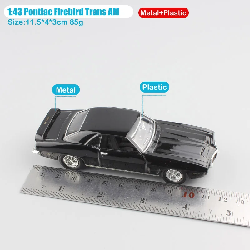 Road Signature 1/43 Scale Classic 1969 Pontiac Firebird Trans AM Muscle Car Diecasts & Toy Vehicles Model Replicas