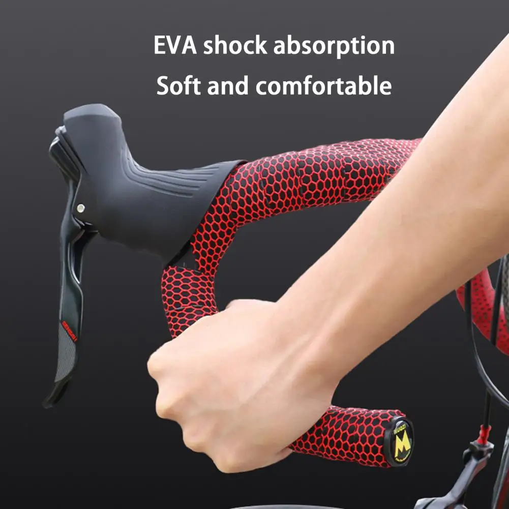 Bike Handle Tape with Plugs Bike Handlebar Wrap Soft Shock-Absorbing  Long Lasting Mountain Bike Handle Wrap