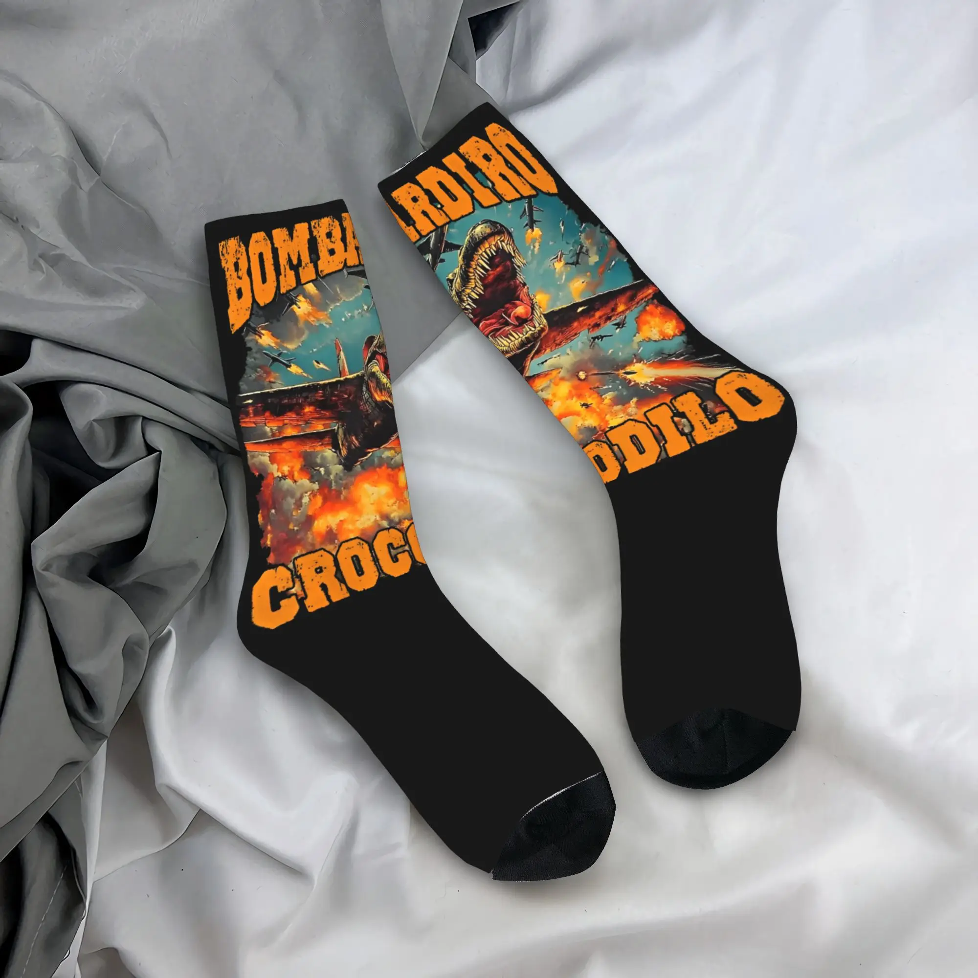 

Unisex Bombardiro Crocodilo Funny Brainrot Merch Socks Sweat Absorbing Socks Fashion For Casual Wear