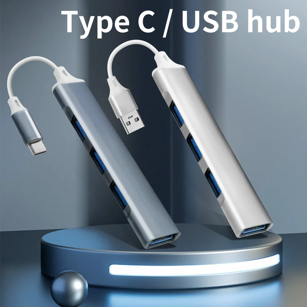 4 Port Multi Splitter Type C HUB 3.0 USB 3.1 Adapter OTG For Xiaomi Lenovo Macbook 13 15 Air Pro PC Computer Accessories