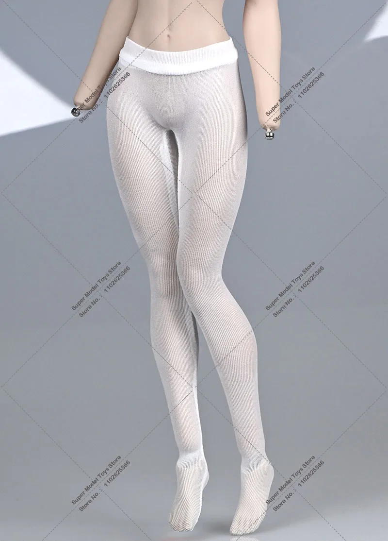 Black White Color 1/6 Female Clothes Pantyhose See-through Stockings Sockings fit 12 inches TBLeague JIAOU Action Figure Doll