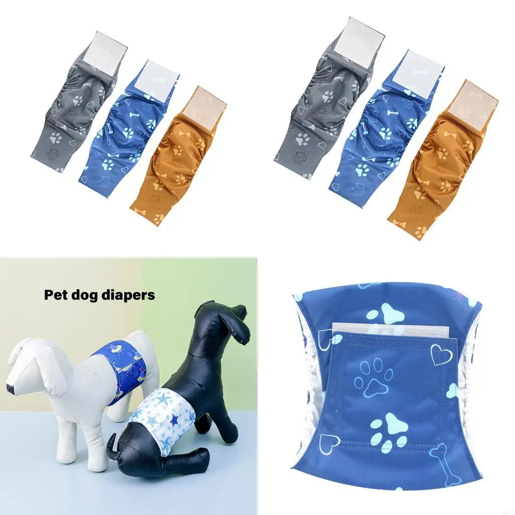 

A5YC Washable Pet подгузник многоразовый сантехнические брюки для удобного дизайна с небольшим домашним животным дизайном