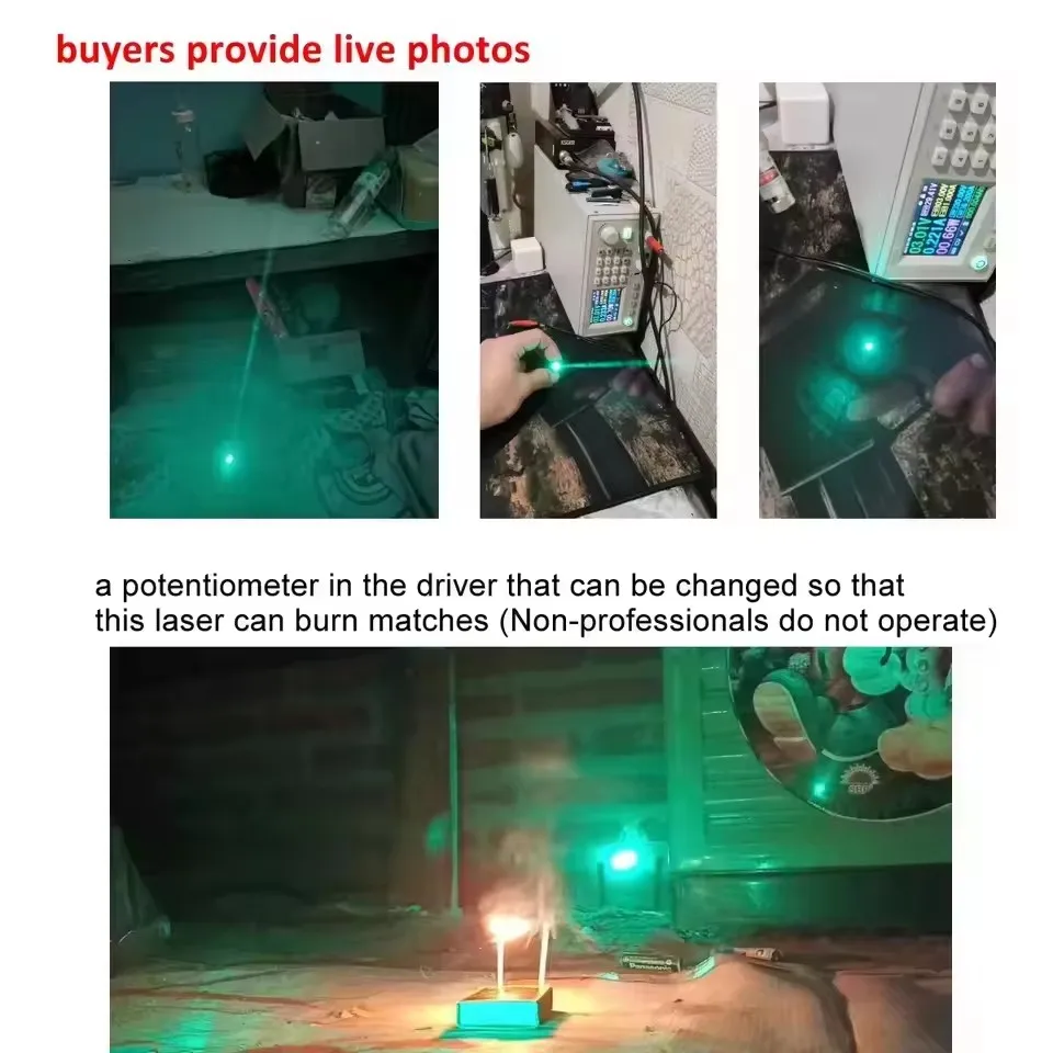 Focusable 505nm 30mW Green Dot Laser Module Bright Lighting 12x35mm