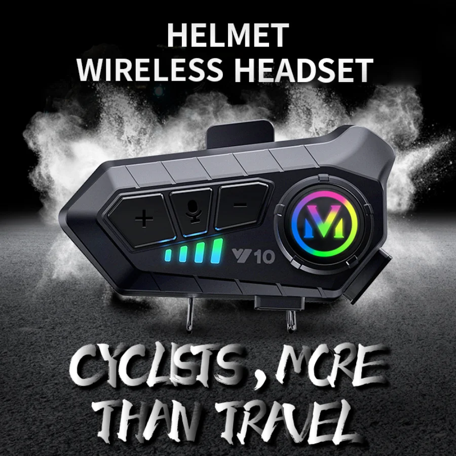 

POLVCDG Helmet Wireless Earphone Y10 HD sound quality AI Voice 1000mAh with Microphone Bluetooth 5.3 Motorcycle Headphone