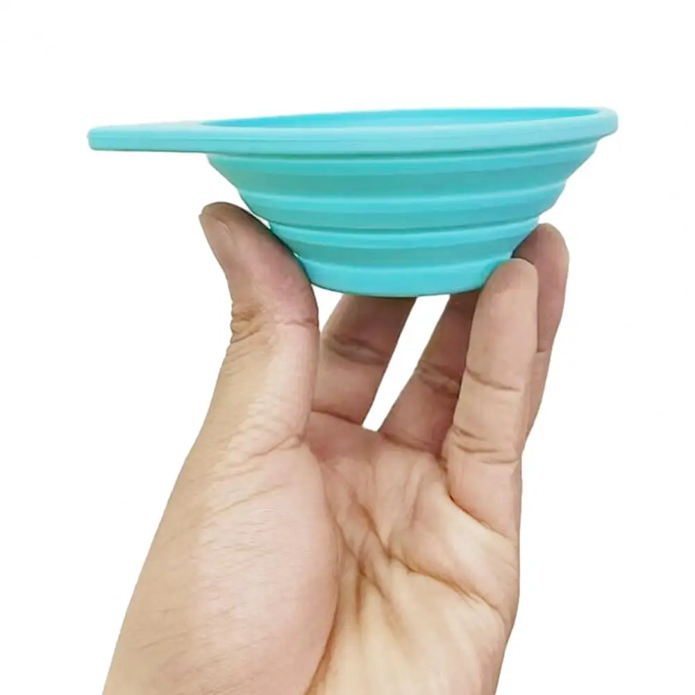 Matcha Powder Sieve Collapsible Silicone Funnel with Stainless Steel Fine Mesh Filter Portable Kitchen Strainer for Coffee