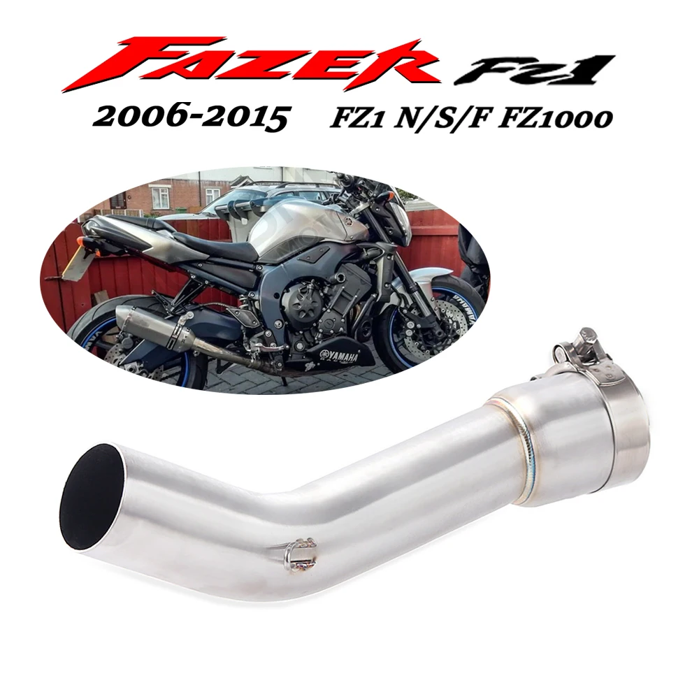 Motorcycle Exhaust For YAMAHA FZ1N F S FAZER FZ1N FZ1000 2005-2016 Motorcycle Exhaust Escape Muffler Middle Link Pipe