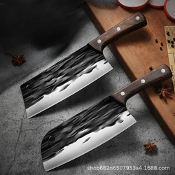 Forged Butcher Knife Full Tang Handmade High-carbon Clad Steel Kitchen Knives Cleaver Filleting Slicing Cutter Couteau Cuisine