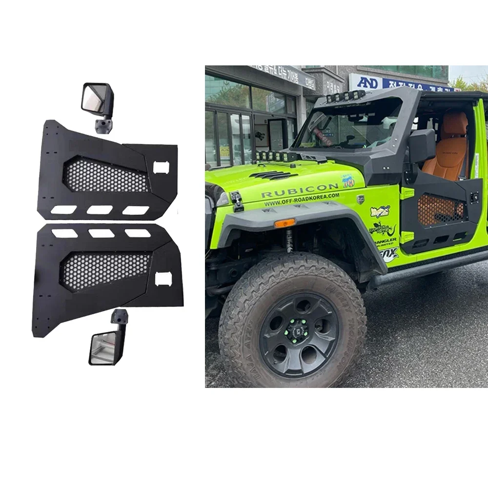 

Summer Doors Tubular Doors with Side View Mirror Off Road Steel Guards for Jeep Wrangler JK 2007-2017 2 Door J364 LantSun