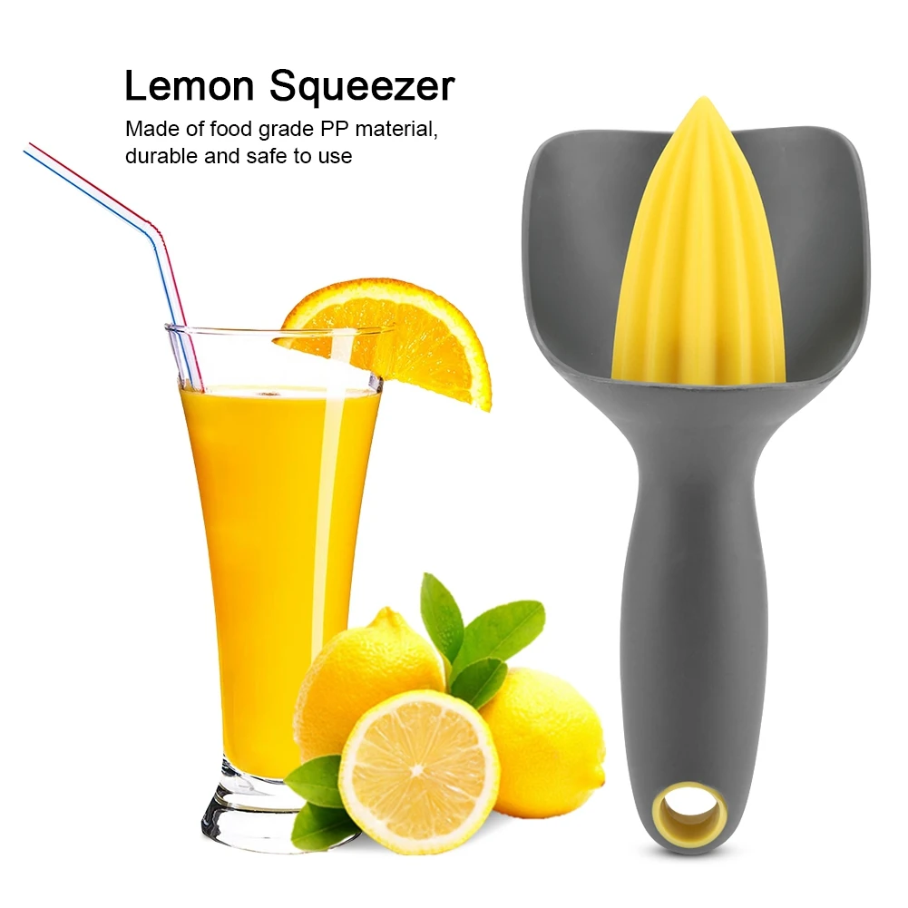 1PC Black Lemon Lime Squeezer Manual Ergonomic Mini Aluminum for Citrus Orange Juicer Kitchen