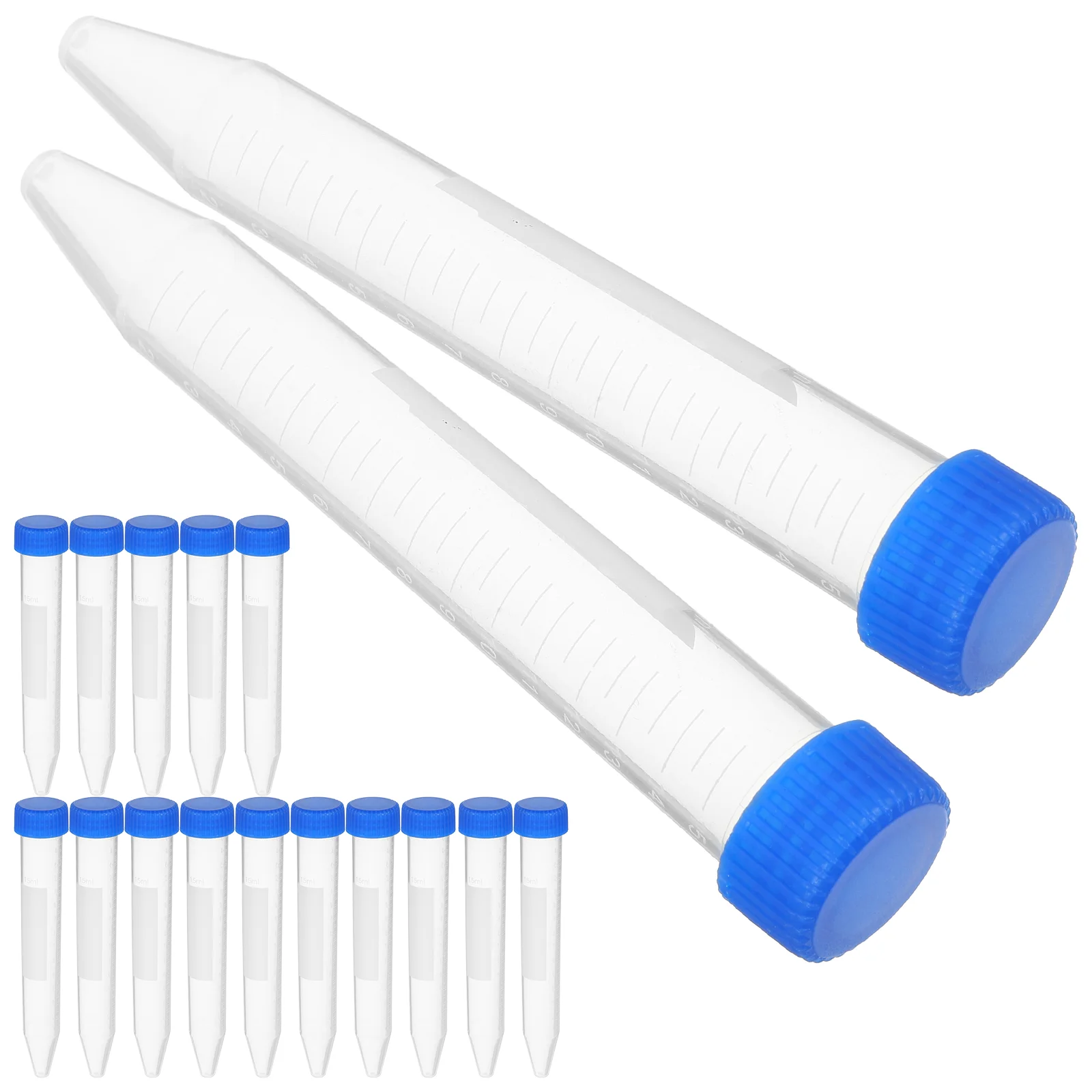 

50 PCS 15ml Pointed Head Centrifuge Tube with Screw Cap Sample Laboratory Supply Centrifuge Tube Container