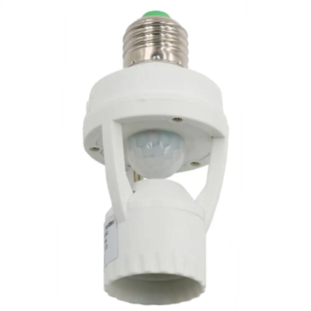 2pcs Socket E27 Converter 110-240V Lamp Base with PIR Motion Sensor Bulb