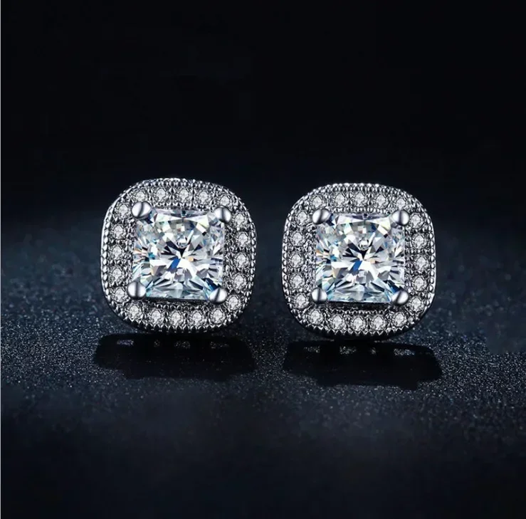 

New Earrings Trendy Advanced Crystal from Austrian Wholesale Simple and Creative Square Tassel Women and female For Party