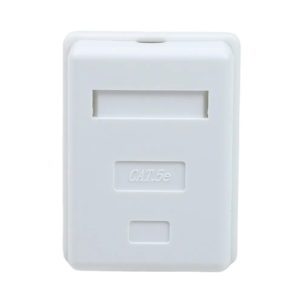 Single Port Network Box Network Wall Plate For Wall Installation White Network Connector T568B Wiring Standard