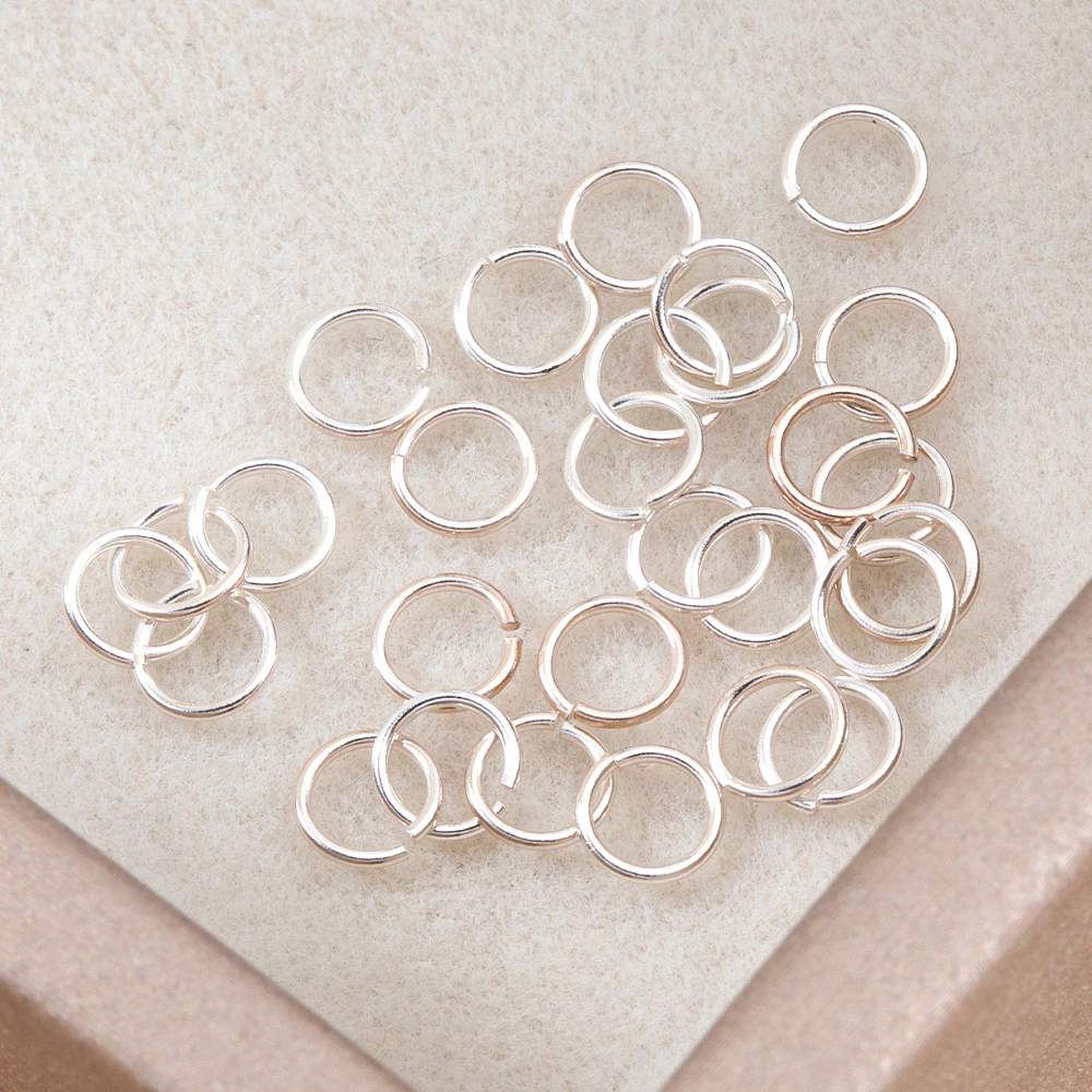 30Pcs 925 Sterling Silver Open Jump Rings 3-6mm Split Ring for DIY Earrings Bracelet Jewelry Craft Making Connector Findings