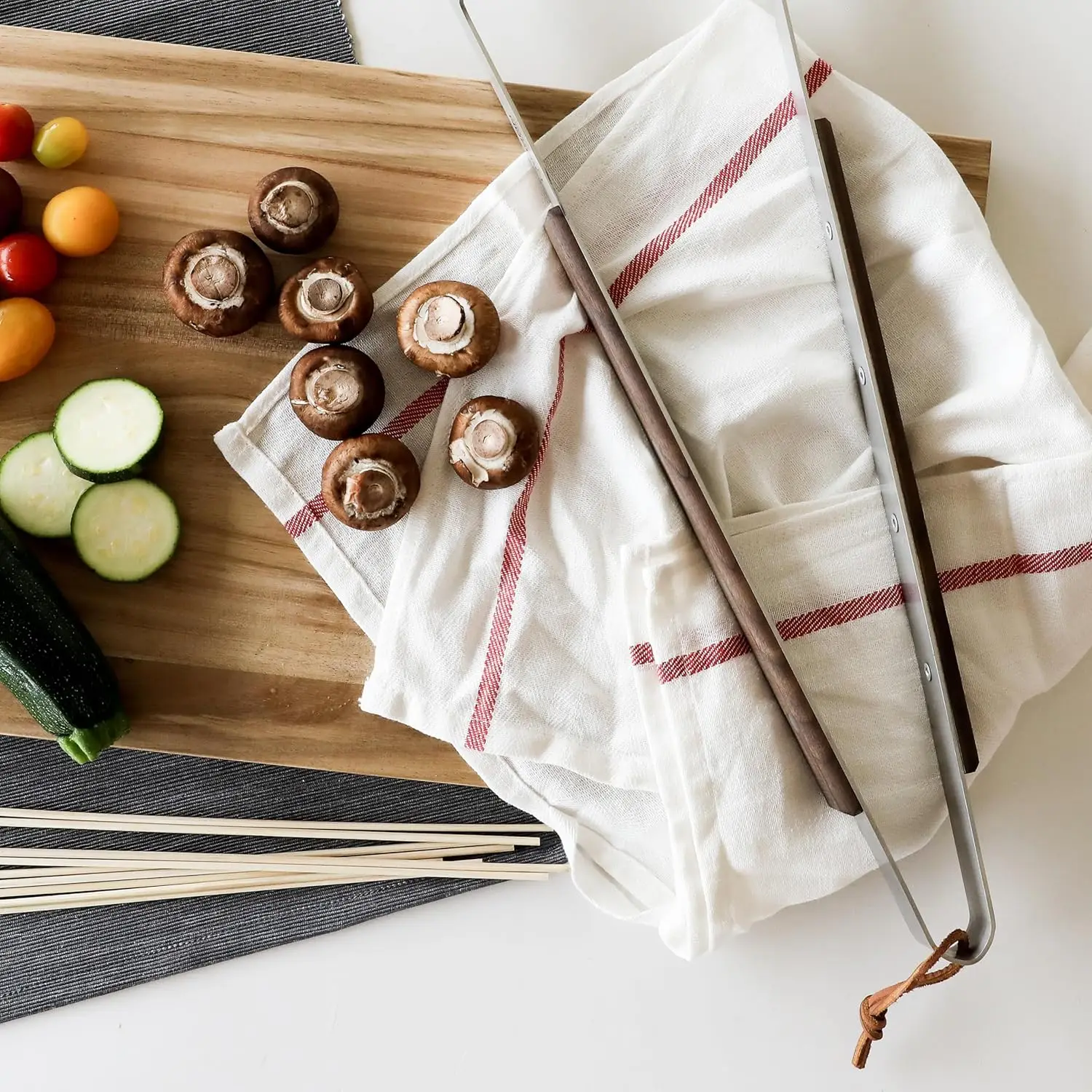 Premier BBQ Tongs and BBQ Turner with Riveted Walnut Handle