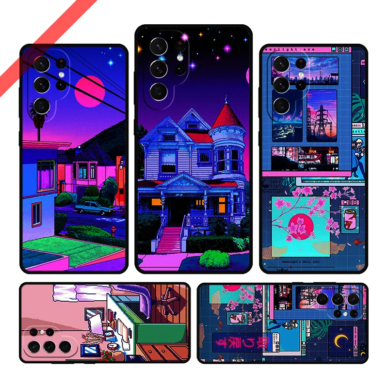 Pixel Esthetische Kunst Geek Telefoon Hoesje Voor Samsung Galaxy S20 Fe S21 S10 S23 Plus S24 S22 Ultra Coque Note20 Note10 S9 S8 Cover