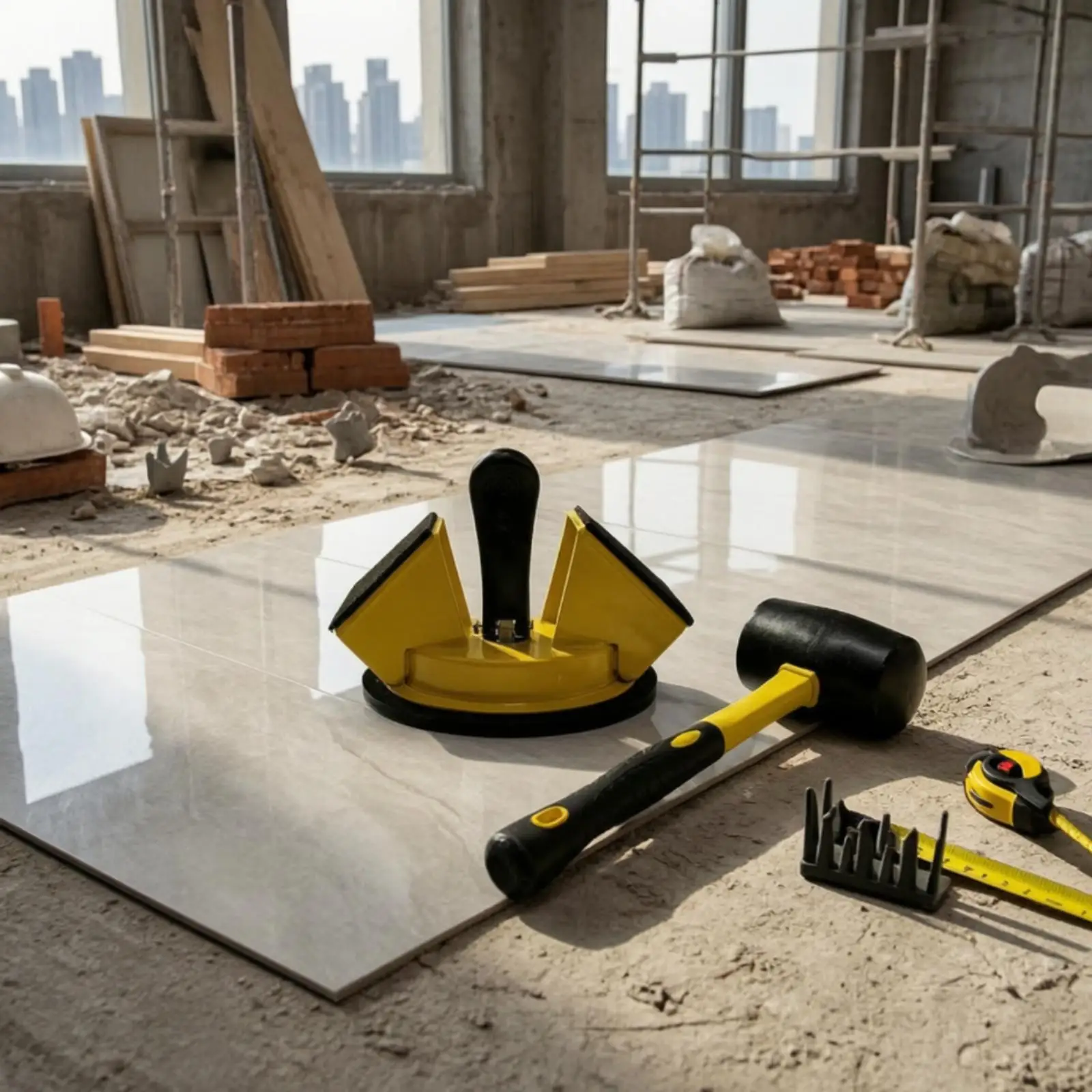 Double-Bevel Tile Lifting Tool with Hammer Easy to Use Tile Lifter Safeguarding