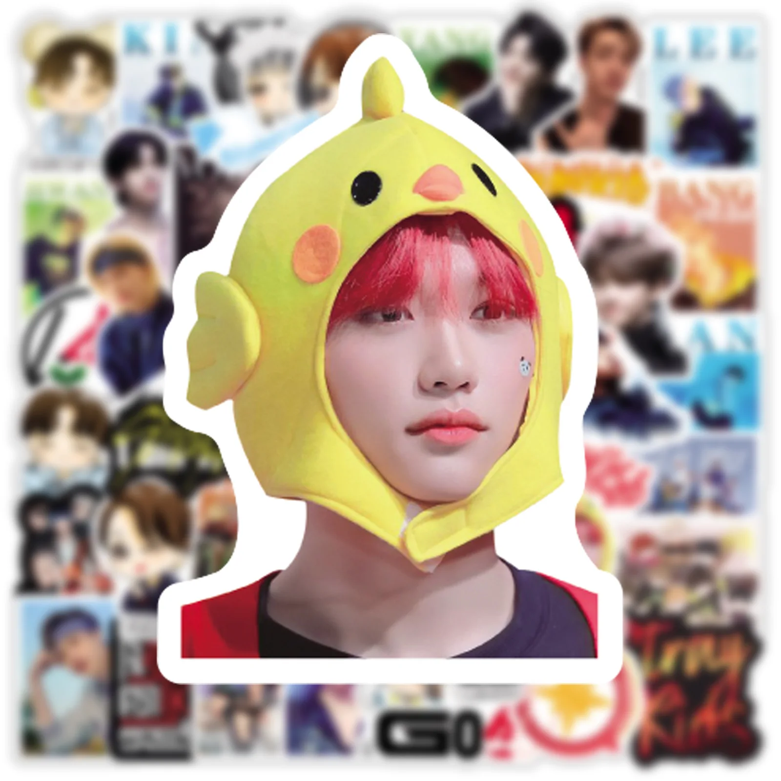 

50 шт. наклеек Stray Kids Avatar Graffiti, водонепроницаемые стикеры с персонажами мультфильмов SKZOO для кружек, чемоданов и тележек