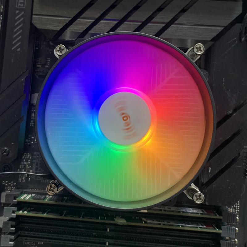 90MM RGB CPU Air-Cooled Cooler 4PIN Tower PC Radiator for Intel LGA 1155 1156 1150 1151 1366 1700 1200 2011 X79 X99 Ventilador image 4