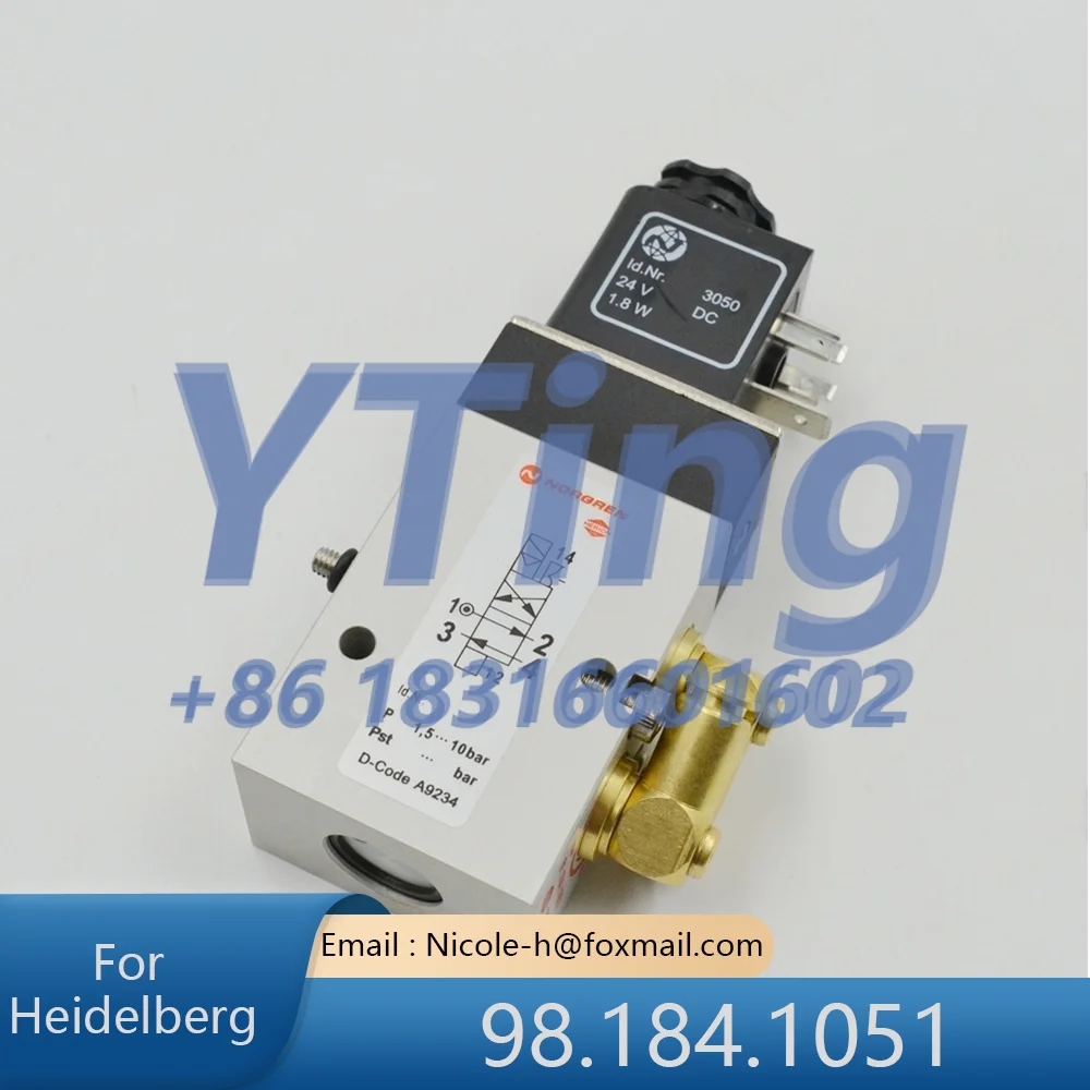

Heidelberg Solenoid Valve SM102CD102 Printing Machine Solenoid Valve 98.184.1051