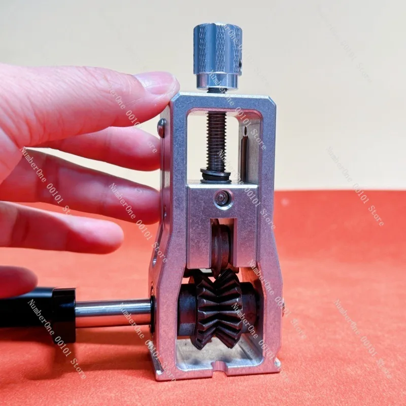 Quick-change blade mini wire stripper - can be powered by drill or hand-cranked for scrap wire stripping