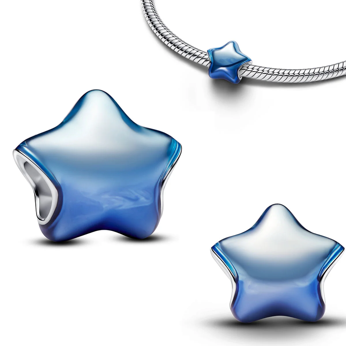 الأصلي 925 فضة الذهب جولة القمر القلب فراشة البومة حبة صالح سوار ذاتي الصنع قلادة المرأة مجوهرات رائعة هدية