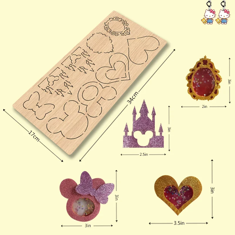 Z295 Mirror, Castle, Love, Mitch Ornaments Wooden Cutting Die For Most Machines