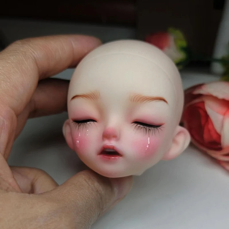 1/6 Bjd Makeup Doll Head for 28cm Multi-joint Movable Body Dress Up Toy Accessories