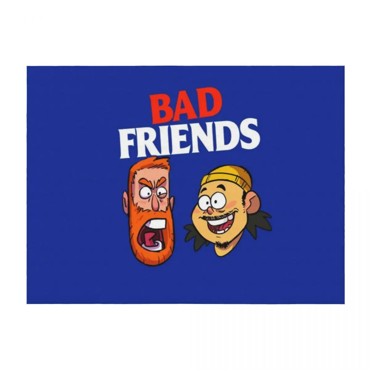 

Bad Friends Podcast Merch T-ShirtBad Friends Podcast T-Shirt_by SneakerartShop_ Throw Blanket Beach Fashion Sofas Blankets