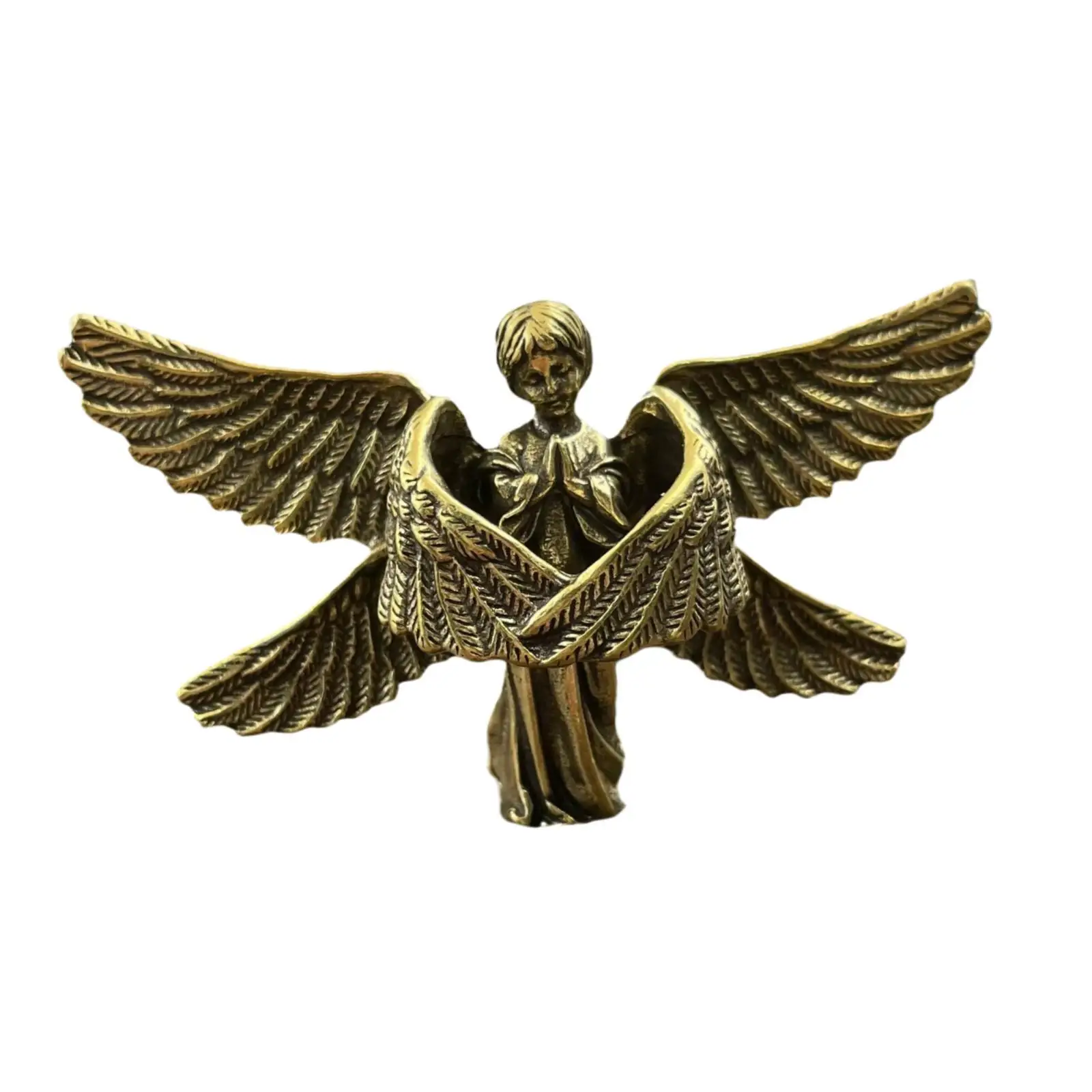 Cherub Figurines Copper Sculpture Angel Statue Artwork for Dinning Room Party