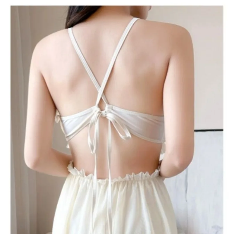 Smooth and Soft New Halter Sexy Two-piece Bikini Bijini Swimwear Spa Resort Conservative Belly Covering and Slimming Swimsuit