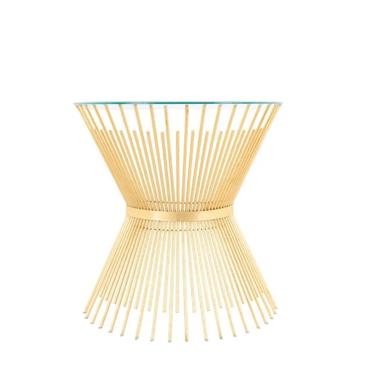 

American light luxury fashion retro semi-round entrance table, hotel, villa, model room, soft decoration design entrance table