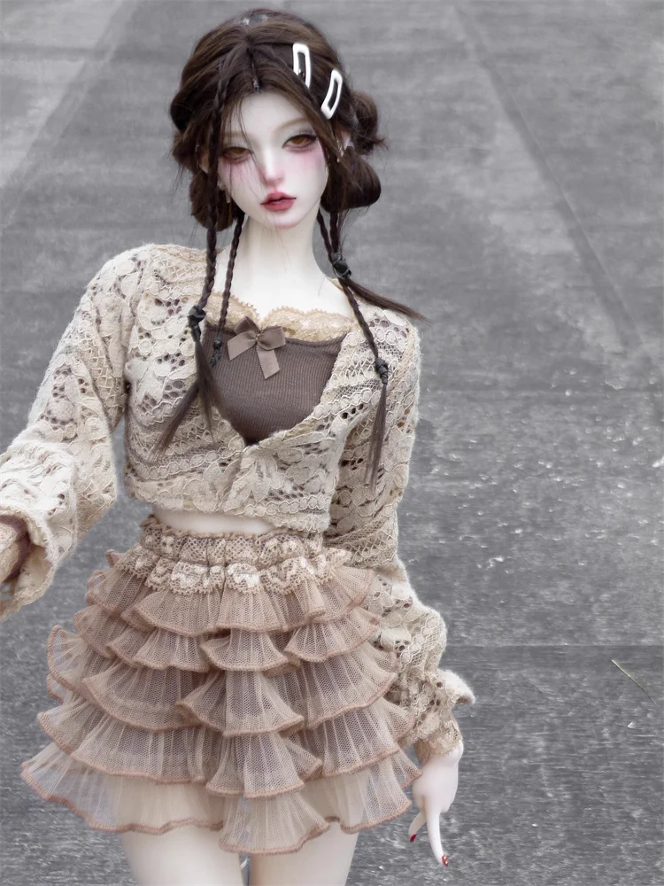 

BJD Doll Clothes For 1/3 1/4 Dolls Skirt cardigan Top Socks Outfit Dolls Clothing Accessories