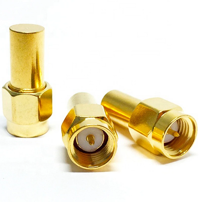 1PCS Load 1W 6/10/18GHz 50 Ohm SMA/RPSMA Male Connectors Brass/Stainless steel RF Termination Dummy Cap Accessories High Quality