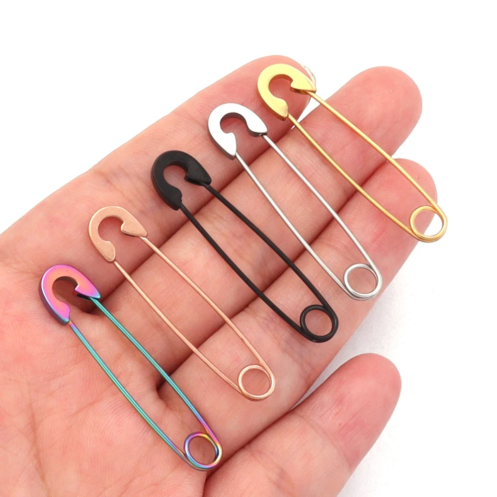 Stainless Steel Punk Pin Earrings Unique Design Paperclip Safety Steel Stud Fashion Earrings Elegant Women Man  Rock Piercing Ma
