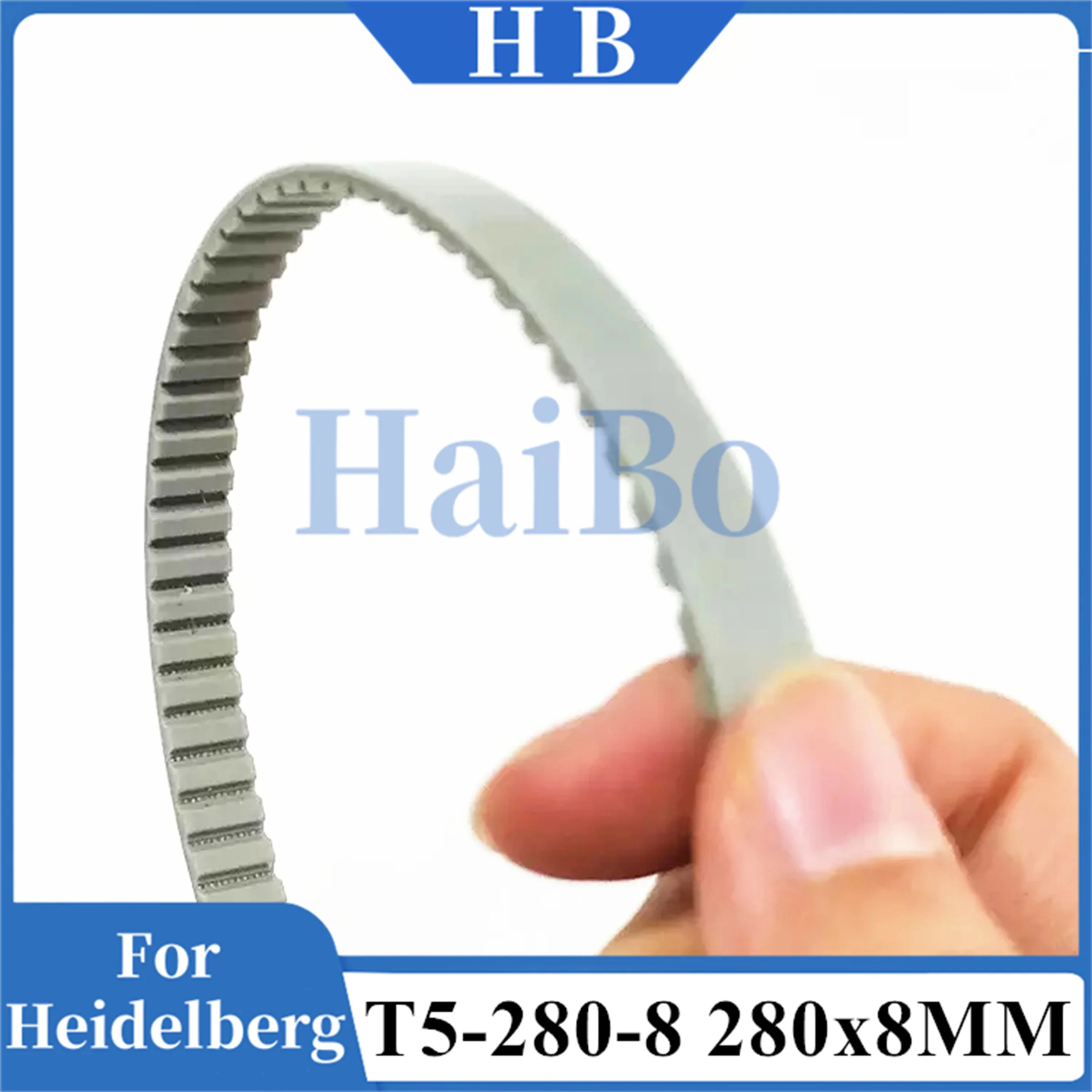HaiBo Best Quality Offset Printing Machine Belt T5-280-8 280x8mm 00.580.1226 Slow Down Belt Suction Belt