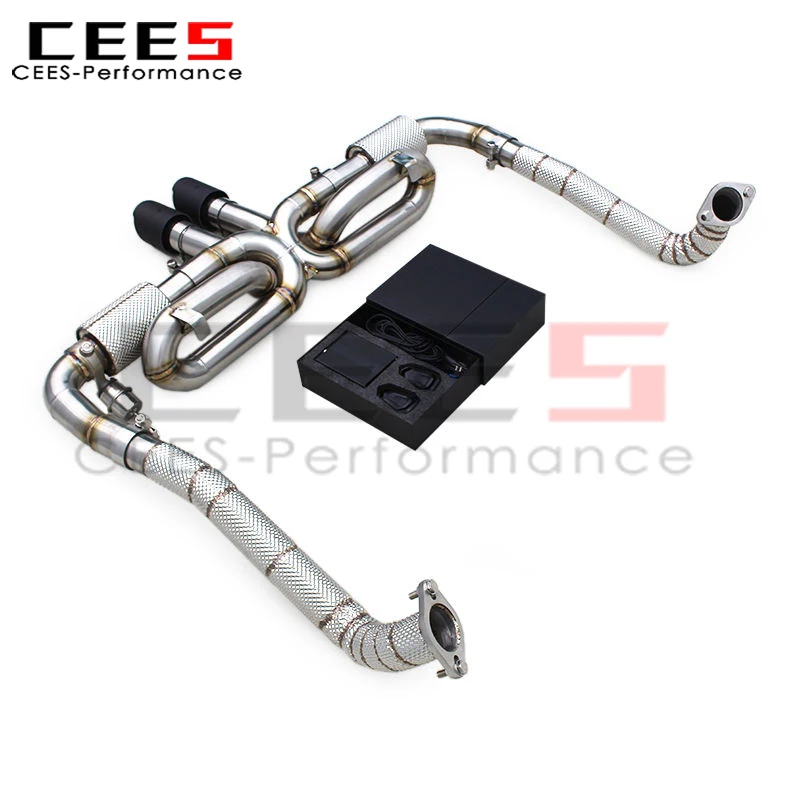 

cees Catback Exhaust for PORSCHE 718 Boxster/Cayman 2.0T 2016-2023 Stainless Steel Exhaust Muffler Pipe with Valved System