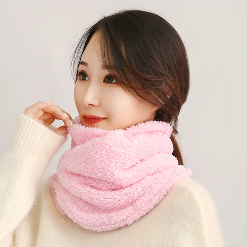 Winter Outdoors Windproof Neck Scarf For Women Men Thickened Warmth Neck Sleeve Plush Warm Neckerchief Protector Neck Cover