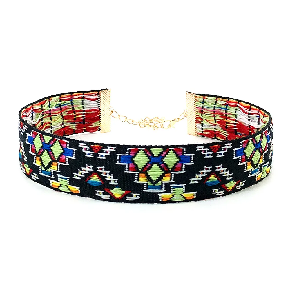 Trendy Colorfu Bohemian Goth Ethnic Chain Wide Collar Chokers Necklaces for Women Jewelry Accessories Gift Free Shipping 2024