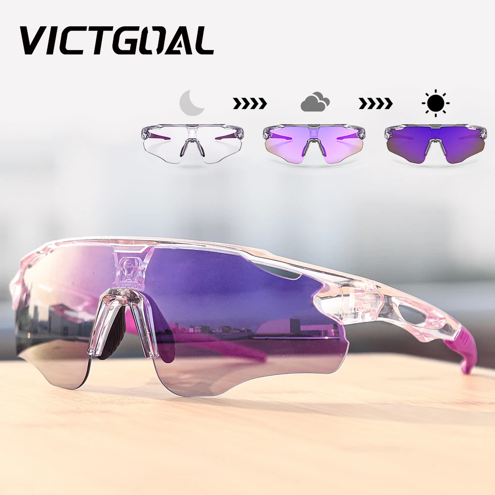 

VICTGOAL Photochromic Cycling Glasses Men Women Outdoor Sports UV400 Protection Bicycle Eyewear MTB Mountain Road Bike Eyeglass