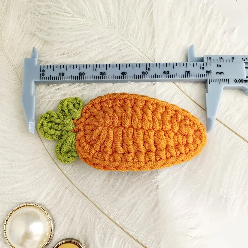 1 pcs Handmade Knitting Cute Fruit Hair Clips Carrot Barrettes Hairpins Kawaii for Girls  Knitted Patterns Headwears