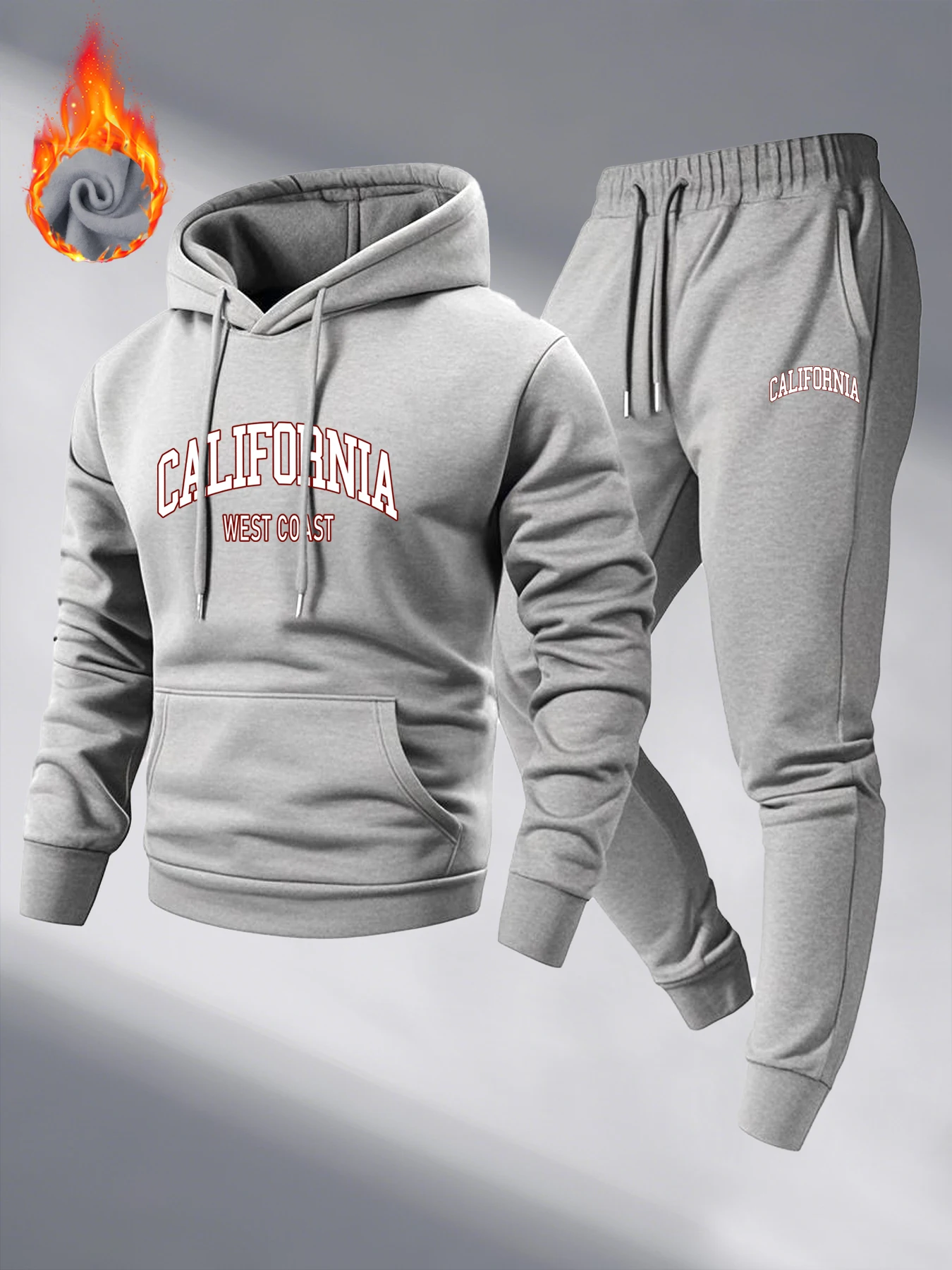 Autumn Windproof Hoodie CALIFORNIA Printed Men Sweatshirt Zipper Closure Jacket Fashion Sports Casual Streetwear Male Clothing
