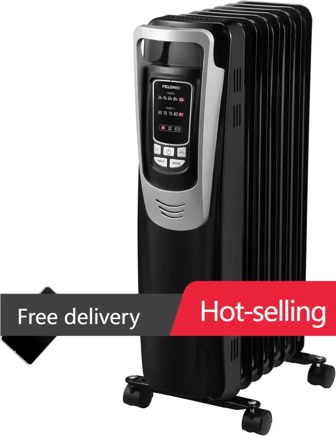 

Radiator Heater for indoor use Large Room with Remote, Thermostat & LED Display, Quiet Oil Filled Heater