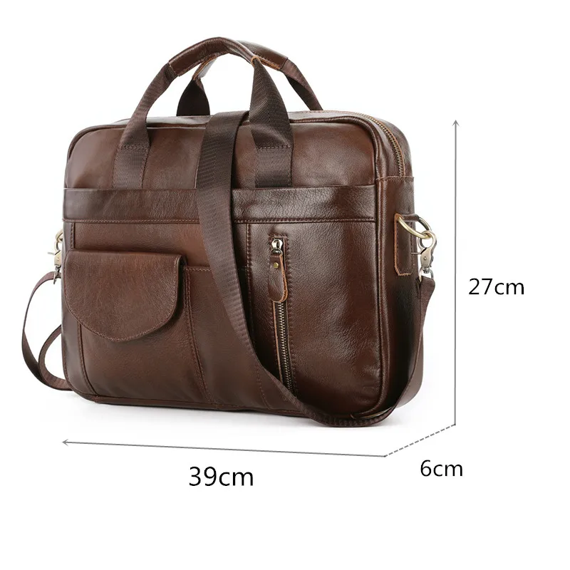 Imagem -06 - Bolsa Mensageiro de Couro Genuíno para Homens Bolsa de Ombro Vintage Bolsas Casuais Masculinas Bolsa de Couro Tiracolo 2023