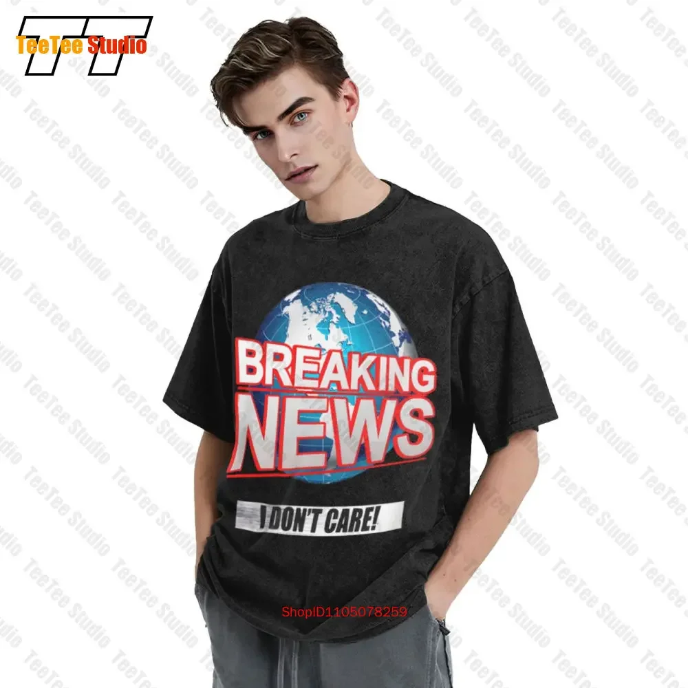 قميص Breaking News للرجال I Dont Care V0G7