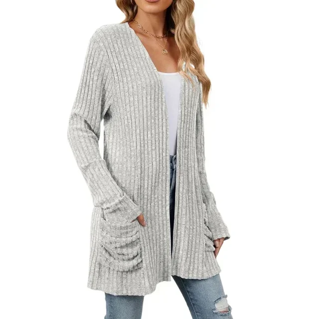 Harajuku damska kurtka typu basic swetry rozpinane jesień Casual cienki płaszcz Ropa Mujer moda Streetwear sweter odzież damska odzież wierzchnia