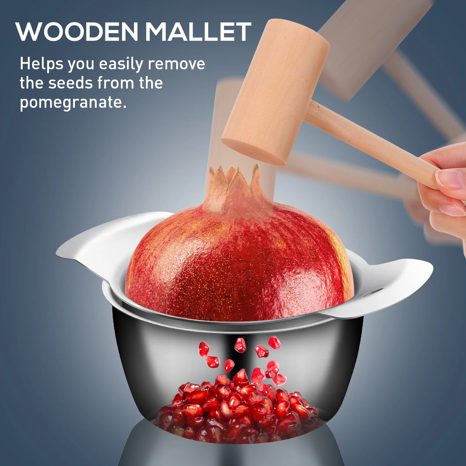 Pomegranate Seed Remover Juicer Machines Kitchen Peeler Grape Portable Opener Wood Peeling Tool